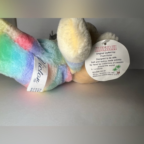 Victor Trading Co Rainbow Hawaii Monkey Plush Stuffed Animal VTG Tags Pride - Picture 9 of 11